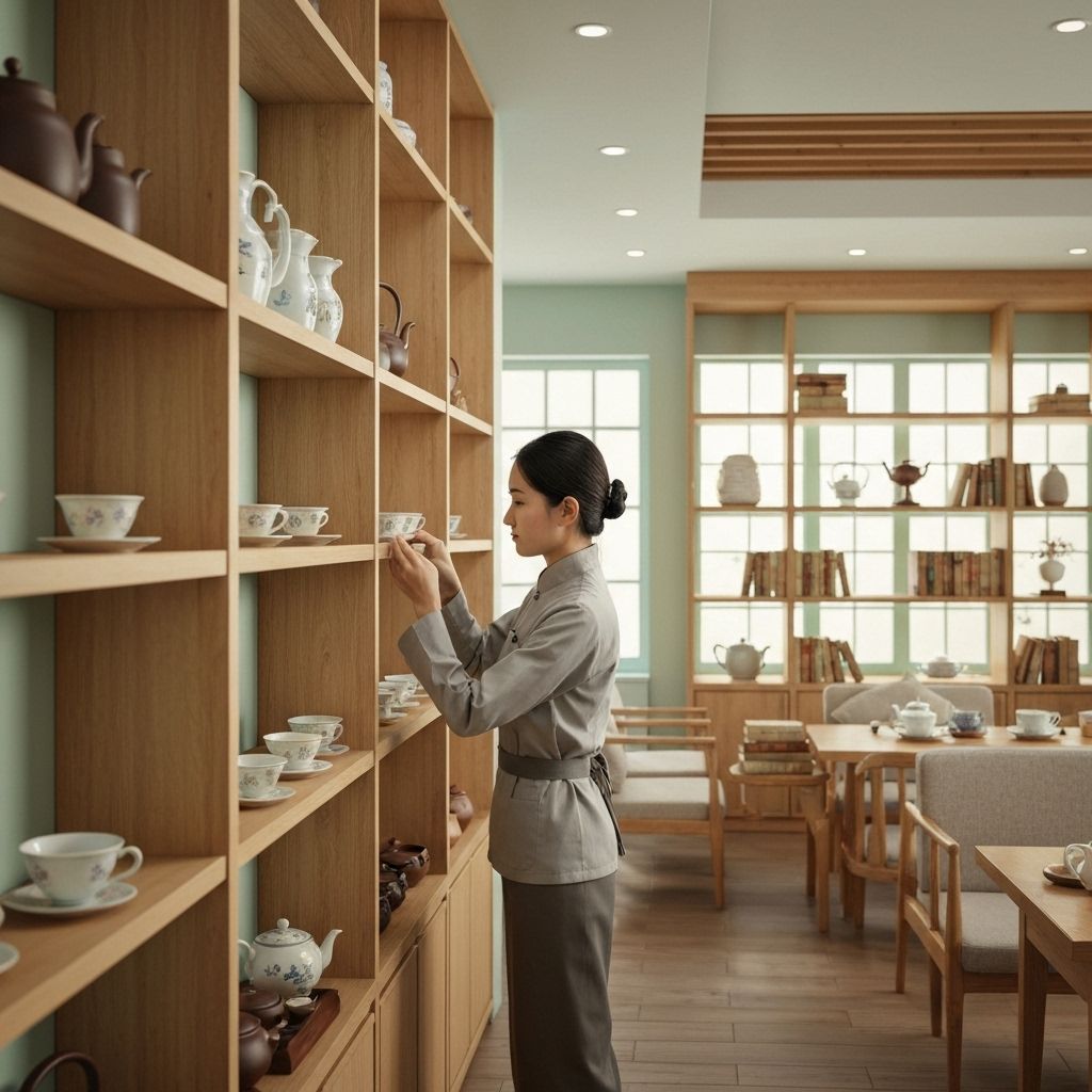 Behind the Scenes - Tea Shop Setup